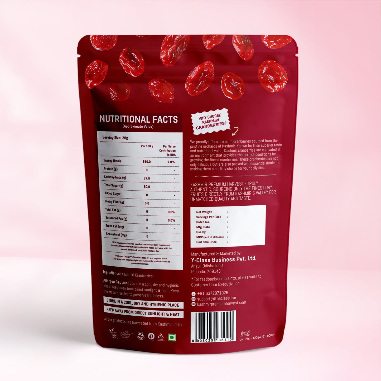 Cranberry Nutritional Info