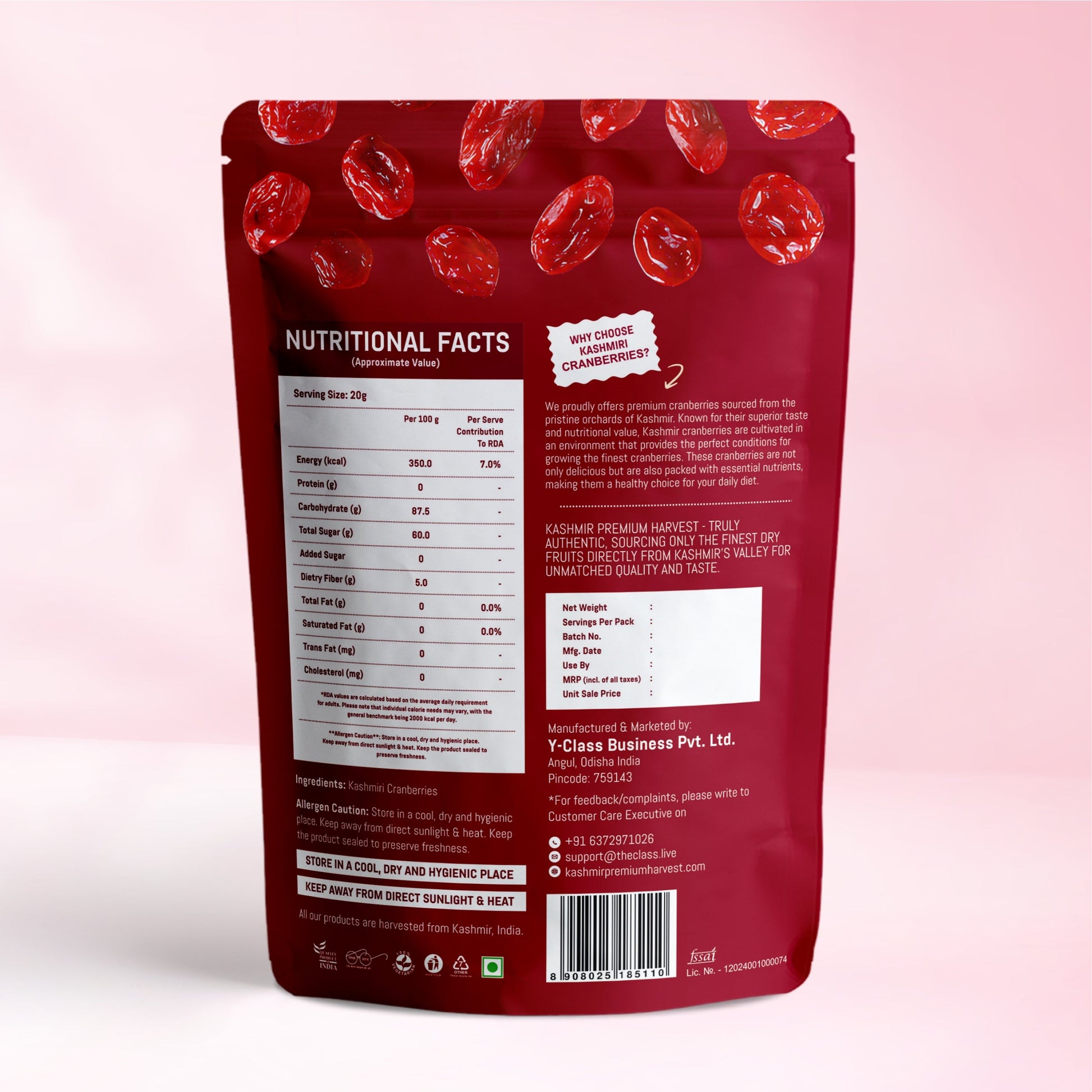 Cranberry Nutritional Info