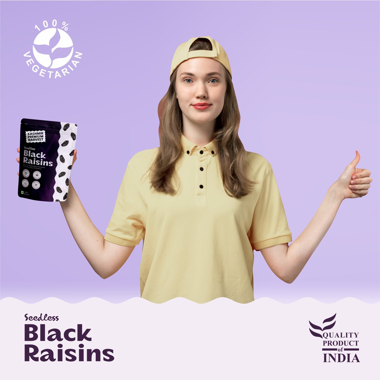 Pure Vegetarian Black Raisins