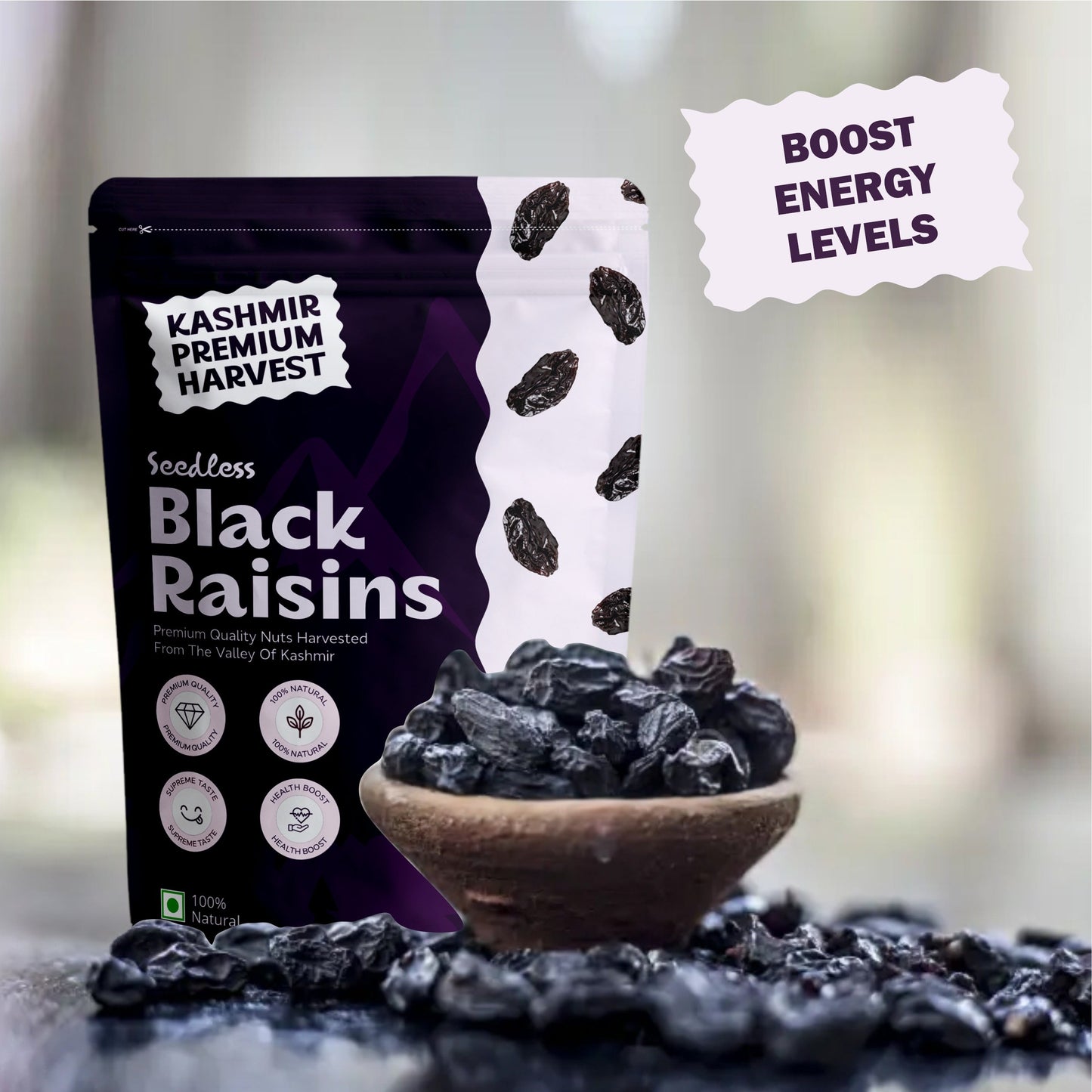 Black Raisins for Energy