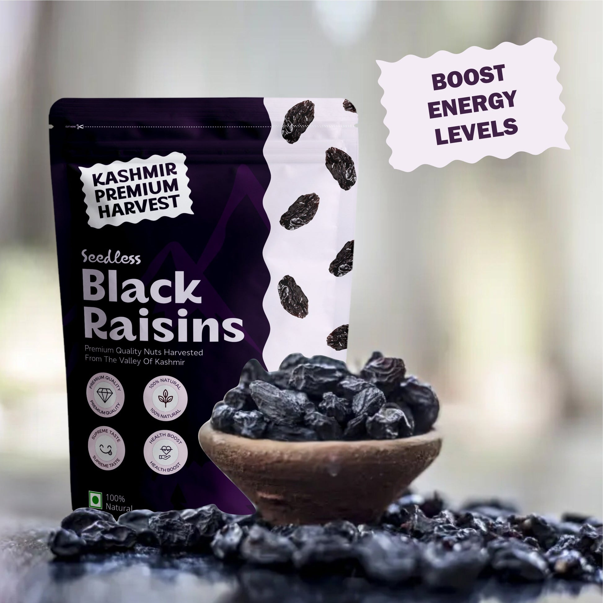 Black Raisins for Energy