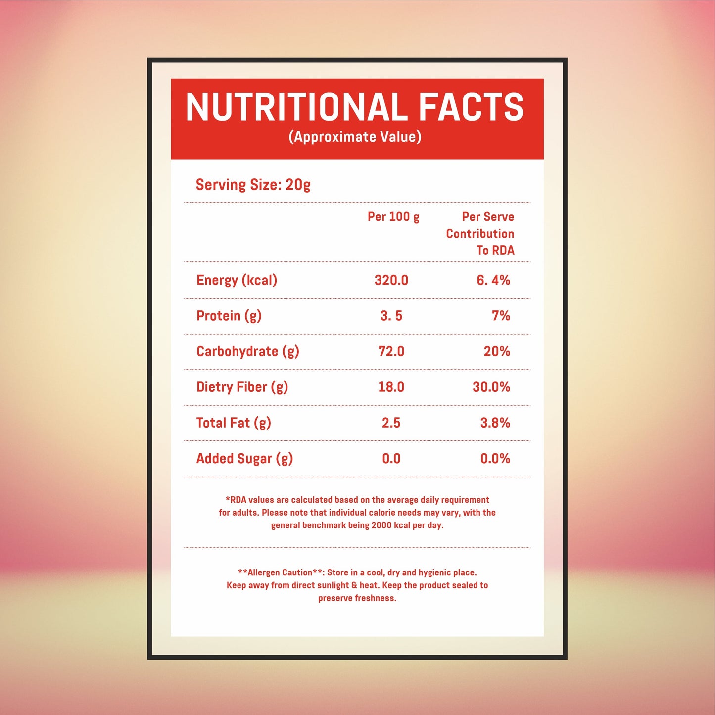 Berries Mix Nutritional Facts