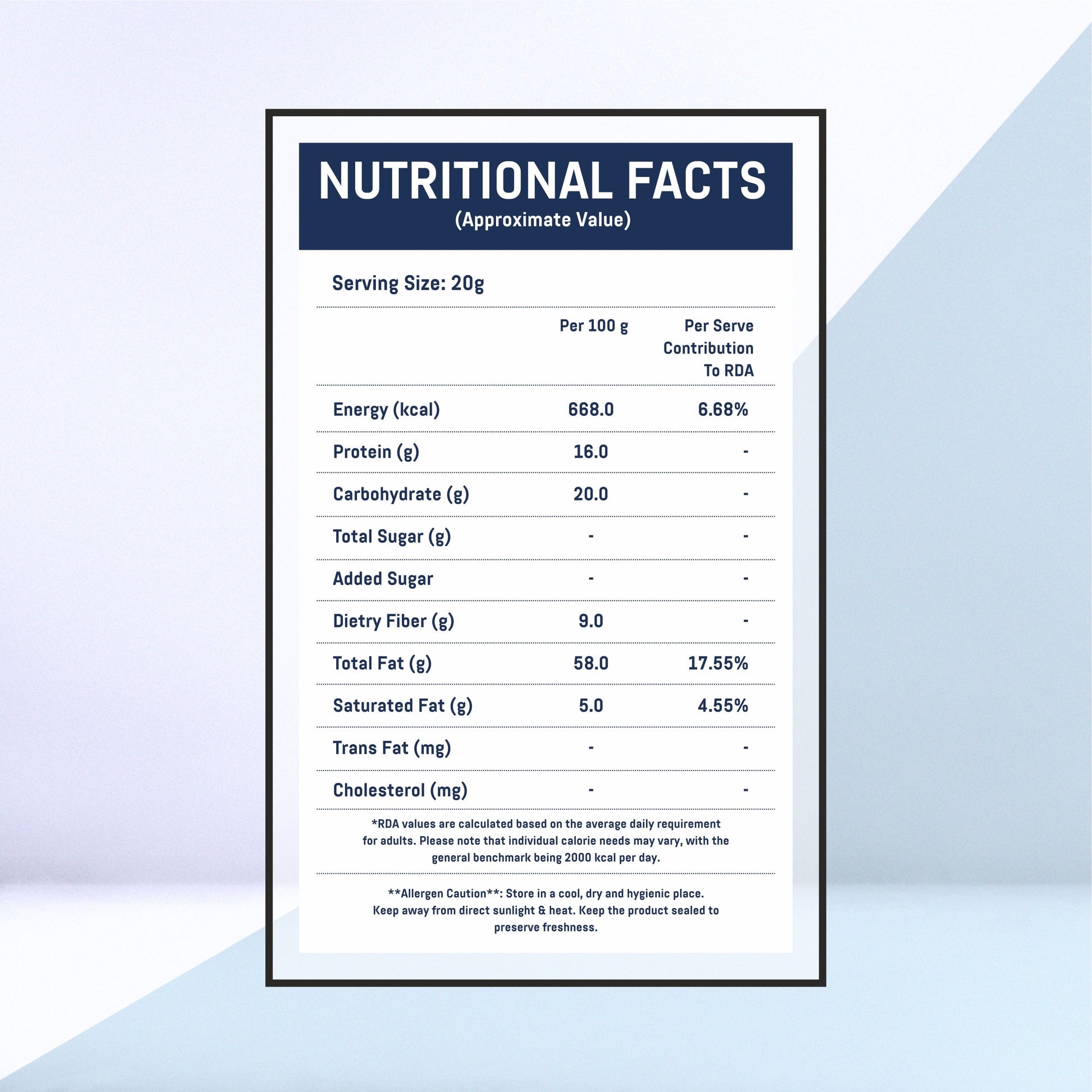Exotic Cashew Nutritional Facts